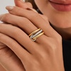 image:imageCicy Bell Interlocking Ring for Women 18k Gold Plated CZ Stack Ring SetStyle CGold