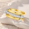 image:imageCicy Bell Interlocking Ring for Women 18k Gold Plated CZ Stack Ring SetStyle CGold