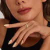 image:imageCicy Bell Interlocking Ring for Women 18k Gold Plated CZ Stack Ring SetStyle DGold