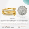 image:imageCicy Bell Interlocking Ring for Women 18k Gold Plated CZ Stack Ring SetStyle DGold