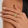 image:imageCicy Bell Interlocking Ring for Women 18k Gold Plated CZ Stack Ring SetStyle DGold