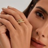 image:imageCicy Bell Interlocking Ring for Women 18k Gold Plated CZ Stack Ring SetStyle DGold