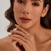 image:imageCicy Bell Interlocking Ring for Women 18k Gold Plated CZ Stack Ring SetStyle EGold