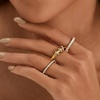 image:imageCicy Bell Interlocking Ring for Women 18k Gold Plated CZ Stack Ring SetStyle EGold