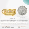 image:imageCicy Bell Interlocking Ring for Women 18k Gold Plated CZ Stack Ring SetStyle FGold