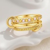 image:imageCicy Bell Interlocking Ring for Women 18k Gold Plated CZ Stack Ring SetStyle FGold