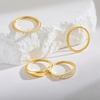 image:imageCicy Bell Stackable Rings for Women 18K Gold Plated Non Tarnish Ring SetGold