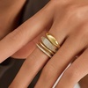 image:imageCicy Bell Stackable Rings for Women 18K Gold Plated Non Tarnish Ring SetGold