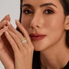 image:imageCicy Bell Stackable Rings for Women 18K Gold Plated Non Tarnish Ring SetGoldStyle A
