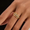 image:imageCicy Bell Stackable Rings for Women 18K Gold Plated Non Tarnish Ring SetGoldStyle B