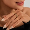 image:imageCicy Bell Stackable Rings for Women 18K Gold Plated Non Tarnish Ring SetGoldStyle B