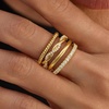 image:imageCicy Bell Stackable Rings for Women 18K Gold Plated Non Tarnish Ring SetGoldStyle C