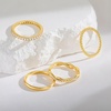 image:imageCicy Bell Stackable Rings for Women 18K Gold Plated Non Tarnish Ring SetGoldStyle C