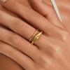 image:imageCicy Bell Stackable Rings for Women 18K Gold Plated Non Tarnish Ring SetGoldStyle D