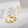 image:imageCicy Bell Stackable Rings for Women 18K Gold Plated Non Tarnish Ring SetGoldStyle D