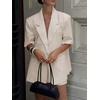 image:imageCicy Bell Womens Short Sleeve Blazer Oversized Business Lapel Suit JacketBeige