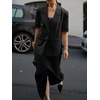 image:imageCicy Bell Womens Short Sleeve Blazer Oversized Business Lapel Suit JacketBlack
