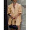 image:imageCicy Bell Womens Short Sleeve Blazer Oversized Business Lapel Suit JacketKhaki