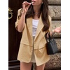 image:imageCicy Bell Womens Short Sleeve Blazer Oversized Business Lapel Suit JacketKhaki