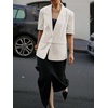 image:imageCicy Bell Womens Short Sleeve Blazer Oversized Business Lapel Suit JacketWhite