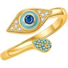 image:imageCicy Bell Evil Eye Rings For Women 18k Plated Dainty CZ Stackable Ring GiftGold
