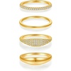 image:imageCicy Bell Stackable Rings for Women 18K Gold Plated Non Tarnish Ring SetGold