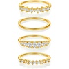 image:imageCicy Bell Stackable Rings for Women 18K Gold Plated Non Tarnish Ring SetGoldStyle A