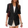 image:imageCicy Bell Womens Short Sleeve Blazer Oversized Business Lapel Suit JacketBlack