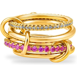 image:imageCicy Bell Interlocking Ring for Women 18k Gold Plated CZ Stack Ring SetStyle BGold