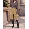 image:imageCicy Bell Women Corduroy Midi Skirt Fall ALine Front Slit SkirtsKhaki