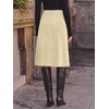 image:imageCicy Bell Women Corduroy Midi Skirt Fall ALine Front Slit SkirtsNavy