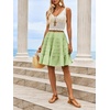 image:imageCicy Bell Women Summer Pleated Skirts Boho Layered Tiered Knee Length SkirtMint Color