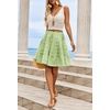 image:imageCicy Bell Women Summer Pleated Skirts Boho Layered Tiered Knee Length SkirtMint Color