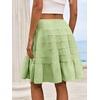 image:imageCicy Bell Women Summer Pleated Skirts Boho Layered Tiered Knee Length SkirtMint Color