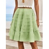 image:imageCicy Bell Women Summer Pleated Skirts Boho Layered Tiered Knee Length SkirtMint Color