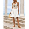 image:imageCicy Bell Women Summer Pleated Skirts Boho Layered Tiered Knee Length SkirtWhite