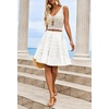 image:imageCicy Bell Women Summer Pleated Skirts Boho Layered Tiered Knee Length SkirtWhite