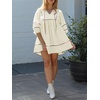 image:imageCicy Bell Womens Babydoll Dresses 34 Puff Sleeve V Neck Flowy DressBeige