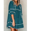 image:imageCicy Bell Womens Babydoll Dresses 34 Puff Sleeve V Neck Flowy DressGreen