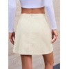 image:imageCicy Bell Womens Corduroy Mini Skirt High Waisted Aline Fall SkirtsBeige
