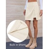 image:imageCicy Bell Womens Corduroy Mini Skirt High Waisted Aline Fall SkirtsBeige