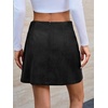 image:imageCicy Bell Womens Corduroy Mini Skirt High Waisted Aline Fall SkirtsBlack