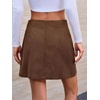 image:imageCicy Bell Womens Corduroy Mini Skirt High Waisted Aline Fall SkirtsDark Brown
