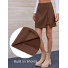 image:imageCicy Bell Womens Corduroy Mini Skirt High Waisted Aline Fall SkirtsDark Brown