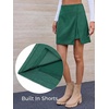 image:imageCicy Bell Womens Corduroy Mini Skirt High Waisted Aline Fall SkirtsDeep Green