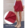 image:imageCicy Bell Womens Corduroy Mini Skirt High Waisted Aline Fall SkirtsRed