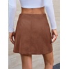 image:imageCicy Bell Womens Corduroy Mini Skirt High Waisted Aline Fall SkirtsRedbrown