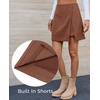 image:imageCicy Bell Womens Corduroy Mini Skirt High Waisted Aline Fall SkirtsRedbrown