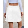 image:imageCicy Bell Womens Corduroy Mini Skirt High Waisted Aline Fall SkirtsWhite