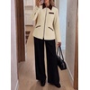 image:imageCicy Bell Womens Cropped Barn Jackets Long Sleeve Zip Up Collared CoatBeige
